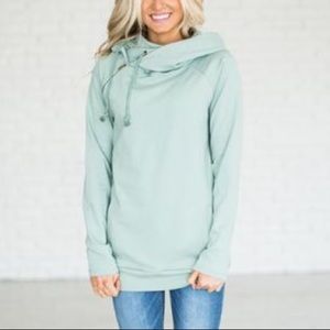 Ampersand Avenue Tops - NEW DoubleHood Sweatshirt in Mint Seafoam Ampersand Avenue Tops - NEW DoubleHood Sweatshirt in Mint Seafoam